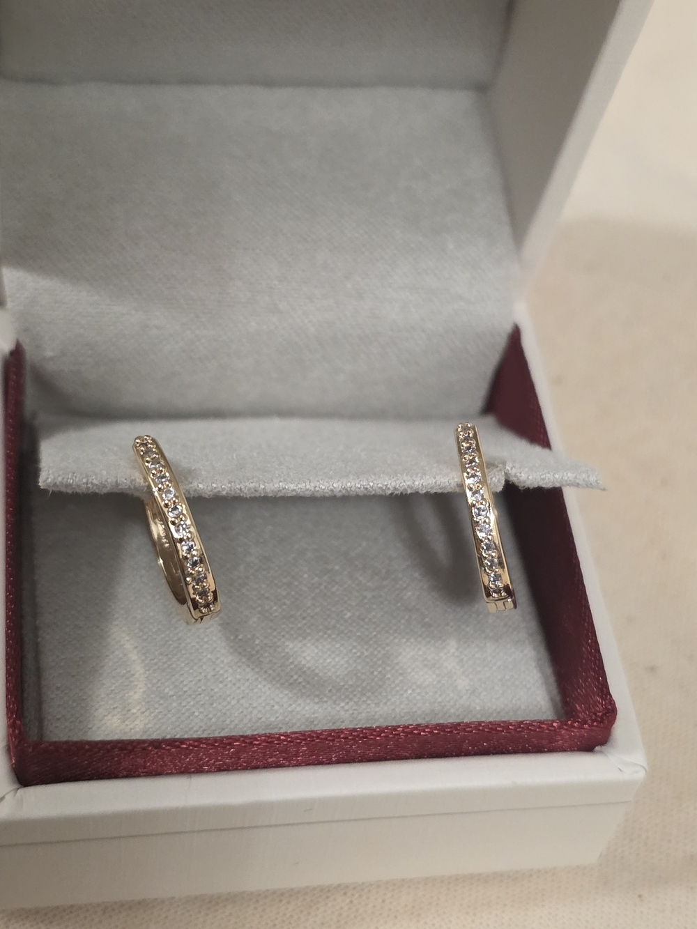 Gold Crystal Huggie Earrings - Sparkling Everyday Hoops